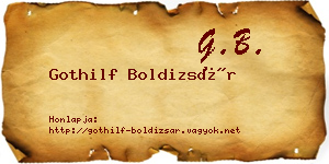 Gothilf Boldizsár névjegykártya